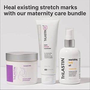 TriLASTIN Maternity Stretch Mark Prevention Cream (4oz) | Hypoallergenic and Paraben-Free | Stretch Mark Cream for Pregnancy | Skincare Gifts for Moms | Scar and Stretch Mark Remover Cream