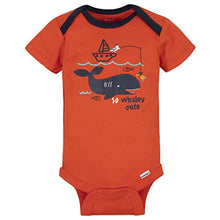 Load image into Gallery viewer, GERBER Baby Boys 4-Pack Short Sleeve Onesies Bodysuits, Orange Whales, 18 Months
