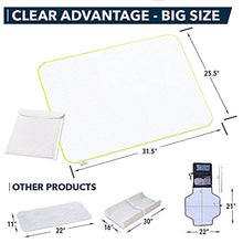 Load image into Gallery viewer, Portable Changing Pad - Biggest Reusable Changing Mat - Comfortable Diaper Change Mat White Color - Reinforced Seams - Free Multi-Function Storage Bag
