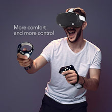 Load image into Gallery viewer, Wasserstein Silicone Skin Set Compatible with Oculus Quest 2 - Includes Oculus Quest 2 Accessories - Controller Grip Shells, Sweatproof Face Cover, Protective Lens Cover, Wrist Straps - (Black)
