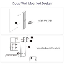 Load image into Gallery viewer, Giantex Wall Door Jewelry Armoire Cabinet with Full-Length Mirror, 2 LEDs Lockable Large Storage Jewelry Organizer with Wide Mirror, Makeup Pouch, Bracelet Rod, Jewelry Amoires w/ 2 Drawers (White)
