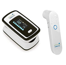 Load image into Gallery viewer, Innovo iP900AP Fingertip Pulse Oximeter and Touchless Digital Forehead Thermometer Bundle
