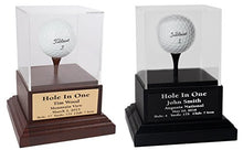 Load image into Gallery viewer, Eureka Golf Products Acrylic Hole in One Display with Wood Base (Cherry-Black Plate)
