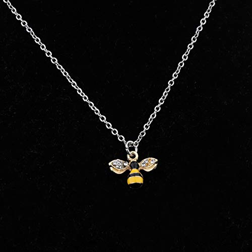 Load image into Gallery viewer, FUSTMW Crystal Bumblebee Pendant Necklace Infinity Love Charm Flying Honeybee Insect Jewelry Gifts (45cm+5cm Necklace)