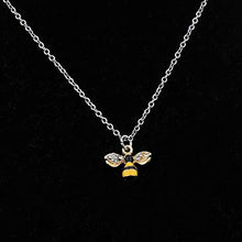 Load image into Gallery viewer, FUSTMW Crystal Bumblebee Pendant Necklace Infinity Love Charm Flying Honeybee Insect Jewelry Gifts (45cm+5cm Necklace)
