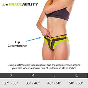 BraceAbility Pelvic Pro Prolapse Support Belt - Women's Prolapsed Uterus Patent-Pending Girdle for Dropped Bladder, Vulvar Varicosities, Postpartum Recovery, and Symphysis Pubis Dysfunction Pain (M)