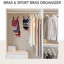 Load image into Gallery viewer, ZEDODIER Tank Tops Hangers，Bra Hanger 2 Pack Metal Space Saving Hanger Closet Organizer for Tank Tops, Bras, Camisoles, Scarfs or Belts
