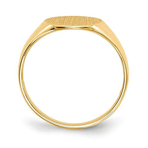 14k Yellow Gold 11.0x9.5mm Signet Band Ring Size 5.00 Fine Jewelry For Women Gifts For Her