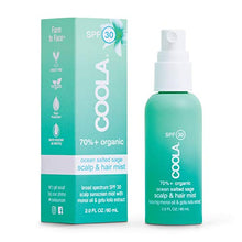 Load image into Gallery viewer, COOLA Organic Scalp Spray &amp; Hair Sunscreen Mist with SPF 30, Dermatologist Tested Hair Care for Daily Protection, Vegan and Gluten Free, Ocean Salted Sage, 2 Fl Oz
