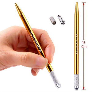 Waterproof Eyebrows Pencil Tattoo Makeup And Microblading Supplies Kit+Microblading Pens 10 Piece Light Manual Tattoo Eyebrow Pens For Permanent Makeup Supplies