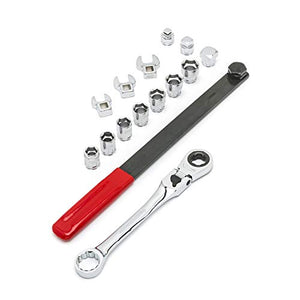 GEARWRENCH 15 Pc. Serpentine Belt Tool Set with Locking Flex Head Ratcheting Wrench - 89000