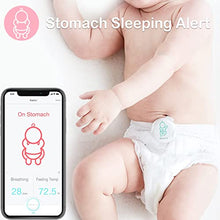 Load image into Gallery viewer, Sense-U Baby Breathing Monitor - Tracks Baby's Breathing Movement, Temperature, Rollover and Sleeping Position for Baby Safety with Audio Alarm on Smartphones, Pink

