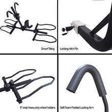 Load image into Gallery viewer, KAC Overdrive Sports K2 2” Hitch Mounted Rack 2-Bike Platform Style Carrier for Standard, Fat Tire, and Electric Bicycles – 60 lbs/Bike Heavy Weight Capacity – Smart Tilting – RV Use Prohibited
