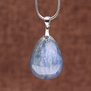 AMORWING Water Drop Shaped Kyanite Chakra Stones Pendant Necklace