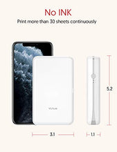Load image into Gallery viewer, Victure 2x3” Portable Photo Printer, Bluetooth Connection, Wireless Rechargeable including 10 pieces of Photo Paper, Android/IOS/Tablet Devices Compatible, no ink, 4 PASS Technology
