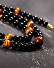 Load image into Gallery viewer, Jewever Starry Sky Tiger Eye/Black obsidian Crystal Necklaces Energy Reiki Healing Gemstone Natural Stone Jewelry for Women Mens Necklace Jewelry Strand
