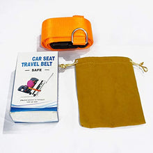 Load image into Gallery viewer, Car Seat Travel Belt to Suitcase,Car Seat Travel Strap to Convert Kid Car Seat and Carry-on Luggage to Airport Car Seat Stroller Carrier,Safe Travel Solution for Transport Car Seat (Orange)
