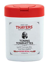 Load image into Gallery viewer, Thayers Toning Witch Hazel Rose Petal Towelettes (Pack of 2), 30 Ct Each
