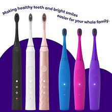 Load image into Gallery viewer, BURSTkids Electric Toothbrush with Soft Charcoal Black Bristles, Small Head &amp; Comfort Grip, 2 Minute Built in Timer, for Kids Ages 3+, Children Toothbrush for Healthier Smiles for, 2 Modes, Blue
