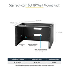 Load image into Gallery viewer, StarTech.com 6U Wall Mount Network Rack - 14 Inch Deep (Low Profile) - 19&quot; Patch Panel Bracket for Shallow Server and IT Equipment, Network Switches - 44lbs/20kg Weight Capacity, Black (WALLMOUNT6)
