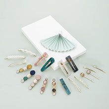 Load image into Gallery viewer, Mehayi 20 PCS Macaron Pearl Acrylic Resin Metal Fashion Hair Clips Set, Handmade Cute Hair Barrettes Bobby Pins, Gold Metal Hairpin Hair Accessories Headwear Styling Tools, Gifts for Women Girls Decorative Party Wedding
