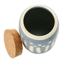 Load image into Gallery viewer, Creative Co-Op Debossed Stoneware Pattern &amp; Cork Lid, Grey Canister
