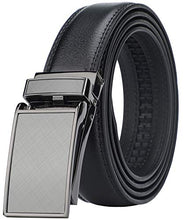 Load image into Gallery viewer, Men's Comfort Genuine Leather Ratchet Dress Belt with Automatic Click Buckle (Suit Pant Size 28"-44", Style 1 -Black)
