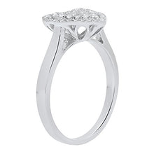 Load image into Gallery viewer, Dazzlingrock Collection 0.35 Carat (ctw) 14K Round Diamond Ladies Heart Shaped Engagement Ring 1/3 CT, White Gold, Size 7
