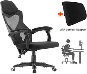 HOMEFUN Ergonomic Office Chair, High Back Adjustable Desk Task Chair with Armrests Black with Lumbar Support