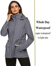 Load image into Gallery viewer, Avoogue Warm Rain Coats for Women Water-Resistant Jacket Gray XXL
