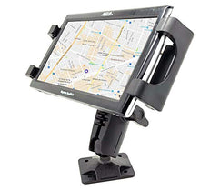 Load image into Gallery viewer, Heavy Duty Smartphone Tablet GPS AMPS Drill Base Dash ELD Mount for iPad Pro 12.9 Air Mini Galaxy Tab &amp; GPS for Car Commercial Vehicle Van Semi Truck Fleet Limo (Holder fit iPhone 14 13 12 11 S21 S22)
