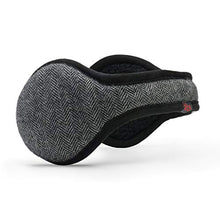 Load image into Gallery viewer, 180s Men&#39;s American Wool Behind the Head Ear Warmer (Gray/Black Herringbone)
