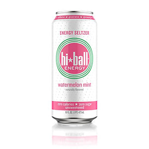 Hiball Energy Seltzer Water, Caffeinated Sparkling Water Made with Organic Caffeine, Zero Calorie, Sugar Free (16 Fl Oz Pack of 8), Watermelon