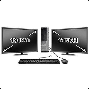 (Renewed) DELL Optiplex 790 Core i5 3.1GHz, 1TB Hard Drive, 16GB Memory, Windows 10 x64, Dual 19 Monitors