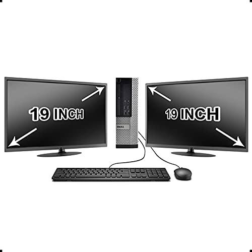 (Renewed) DELL Optiplex 790 Core i5 3.1GHz, 1TB Hard Drive, 16GB Memory, Windows 10 x64, Dual 19 Monitors