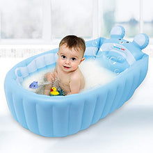 Load image into Gallery viewer, relaxing baby Inflatable Baby Bathtub, Newborn Baby Bathtub seat for Infant, Non-Slip Baby Pool for Sitting up, Portable Toddler tub Shower, Foldable Travel tub with Pool Toy &amp;air Pump Accessories.
