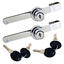 Load image into Gallery viewer, WOOCH Sliding Glass Door Ratchet Lock with Chrome Finish, Keyed Alike Showcase Display - 2 Pack
