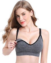 Load image into Gallery viewer, Suekaphin Nursing Bra 5pack Wireless Deep V Neck Maternity Nursing Bra Bralette Sleeping Breastfeeding with Extra Extenders,Medium,Melange-A

