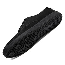 Load image into Gallery viewer, Men's Oxfords Dress Sneakers Mesh Black Slip On Shoes Workout Minimalist Laces Up Breathable Loafers Tennis Shoe Black Size 9.5

