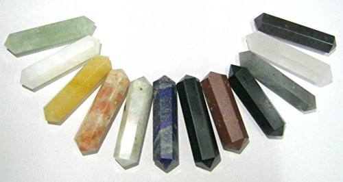 Crystal Miracle Powerful Set of Ten Double TERMINATED Points Crystal Healing Men Women Gift Reiki FENG Shui Health Wealth Meditation Peace Prosperity Spiritual Metaphysical Gemstone Calm