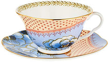 Load image into Gallery viewer, Wedgwood Butterfly Bloom Blue Peony Teacup &amp; Saucer Set
