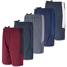 Load image into Gallery viewer, Mens Quick Dry Fit Dri-Fit Active Wear Athletic Performance Basketball 9 Inch Inseam Wrestling Sweat Tennis Soccer Running Essentials Gym Shorts Hombre Stretch Casual Workout Tech Shorts-Set 3,S
