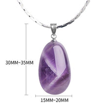 Load image into Gallery viewer, iSTONE 925 Sterling Silver Purple Amethyst Ladies Pendant Necklace, Gemstone Birthstone with 18&quot; Silver Chain
