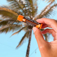 Load image into Gallery viewer, Panama Jack Sunscreen Lip Balm - SPF 45, Flavor Pack, Broad Spectrum UVA-UVB Sunscreen Protection, Prevents &amp; Soothes Dry, Chapped Lips
