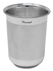 CaratCafe Pure Silver Drinking Glass/Tumbler, 925 Sterling Silver Glass For Baby Toddlers New born Gifts Health Safe Hallmark Certified Net WT 20 Grams {60 ml / 2 oz}, Silver Gift Item