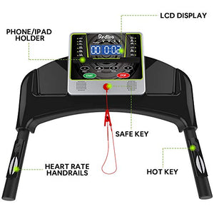 Folding Treadmill for Home Jogging/Walking with Incline Portable Space Saving Fitness Running Electric Indoor Exercise Workout Office Physical Training
