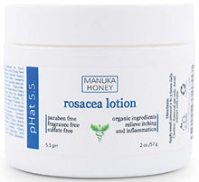Load image into Gallery viewer, Rosacea Red Skin and Acne Cream - with Manuka Honey, Aloe Vera &amp; Coconut Oil - Redness, Inflammation, Acne and Rosacea Relief - Paraben &amp; Sulfate Free (2 oz)
