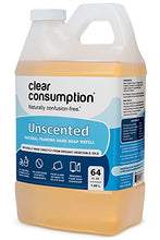 Load image into Gallery viewer, Clear Consumption Unscented Natural Foaming Hand Soap Refill, 64 oz (1/2 Gallon) - Made Directly from Organic Vegetable Oils - Castile - Vegan - No Confusing Synthetic Ingredients - Long Lasting &amp; Soft on Hands
