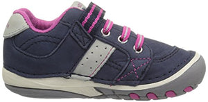 Stride Rite baby girls Srt Soft Motion Artie Athletic Sneaker, Navy/Pink, 4 Toddler US