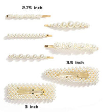 Load image into Gallery viewer, 15 Pcs Pearl Hair Clip for Women Acrylic Hair Clips Handmade Pearl Hair Pins for Girls Hair Barrettes for Women Fashion Hair Accessories for Party Wedding gift for Christmas birthday holiday Seasons
